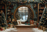 Christmas Gift Boxes Room Window Backdrop RR8-107