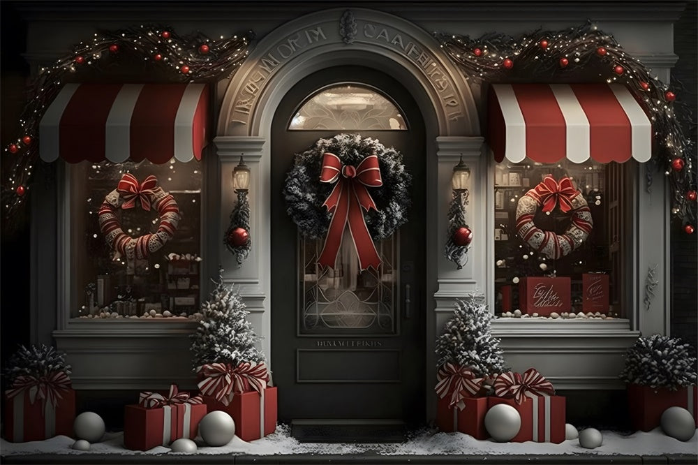 Christmas Festive Shop Window Gifts Backdrop RR8-140