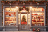 Christmas Elegant Storefront Tree Backdrop RR8-144