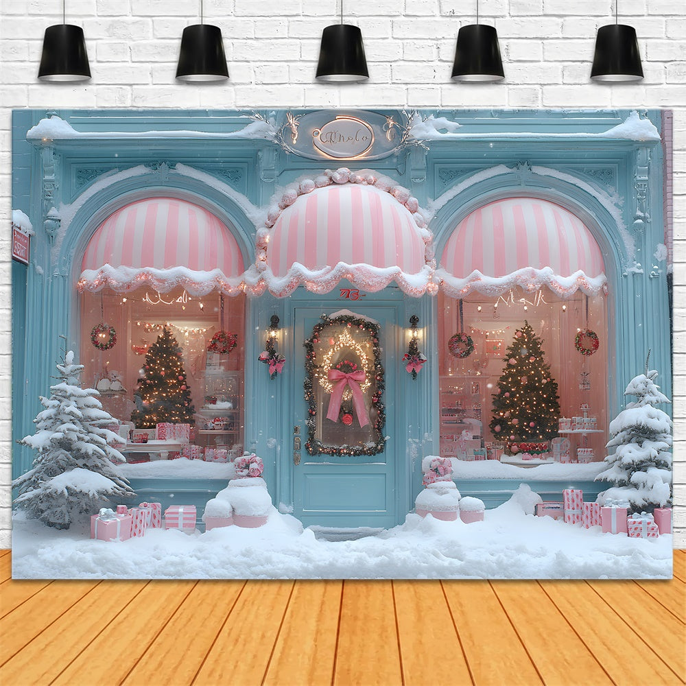 Christmas Whimsical Candy Storefront Backdrop RR8-150