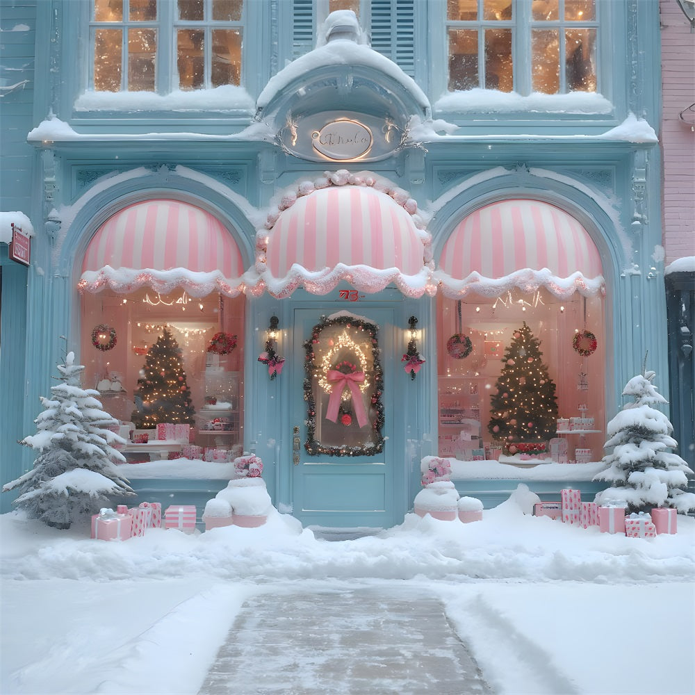 Christmas Whimsical Candy Storefront Backdrop RR8-150