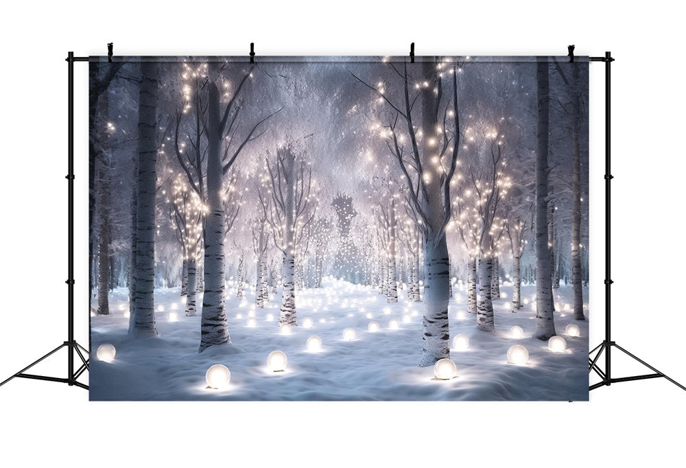 Christmas Enchanted Forest Fairy Lights Backdrop RR8-155