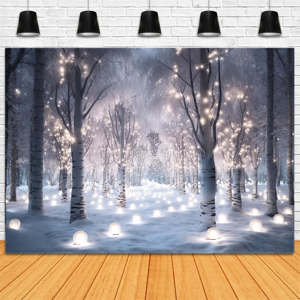 Christmas Enchanted Forest Fairy Lights Backdrop RR8-155