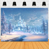 Christmas Magical Ice Castle Forest Backdrop RR8-157