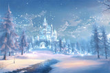 Christmas Magical Ice Castle Forest Backdrop RR8-157