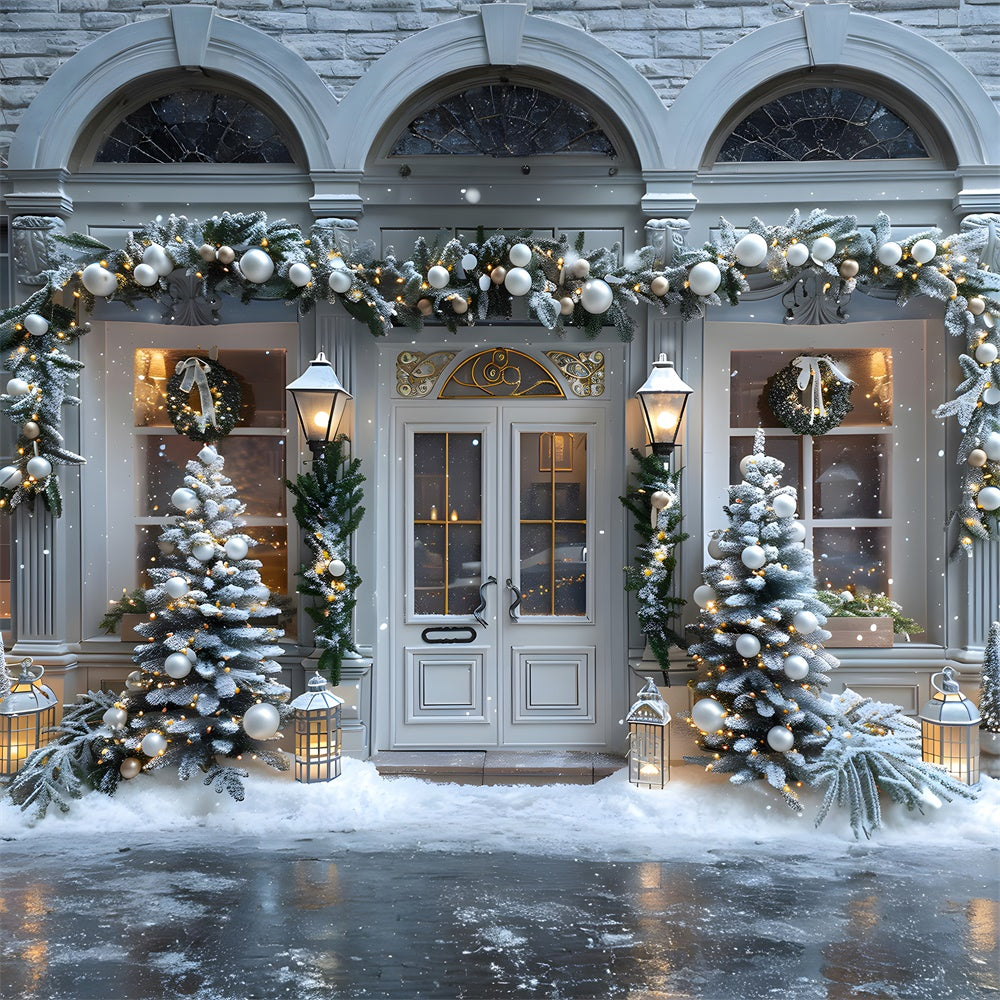 Christmas Balls Garland House Door Backdrop RR8-16