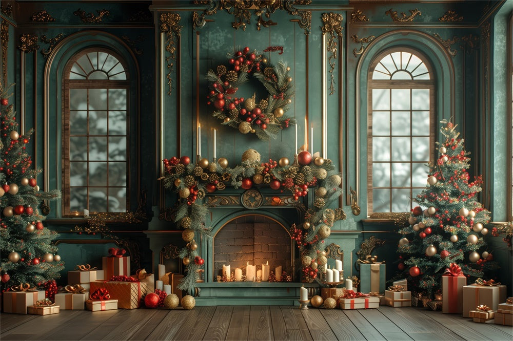 Christmas Grand Regal Living Room Backdrop RR8-170