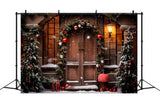 Christmas Rustic Entrance Garland Backdrop RR8-173