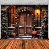 Christmas Rustic Entrance Garland Backdrop RR8-173