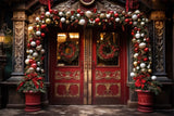 Christmas Arched Entrance Ornaments Backdrop RR8-176