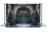 Christmas Grand Snowy Doorway Backdrop RR8-179