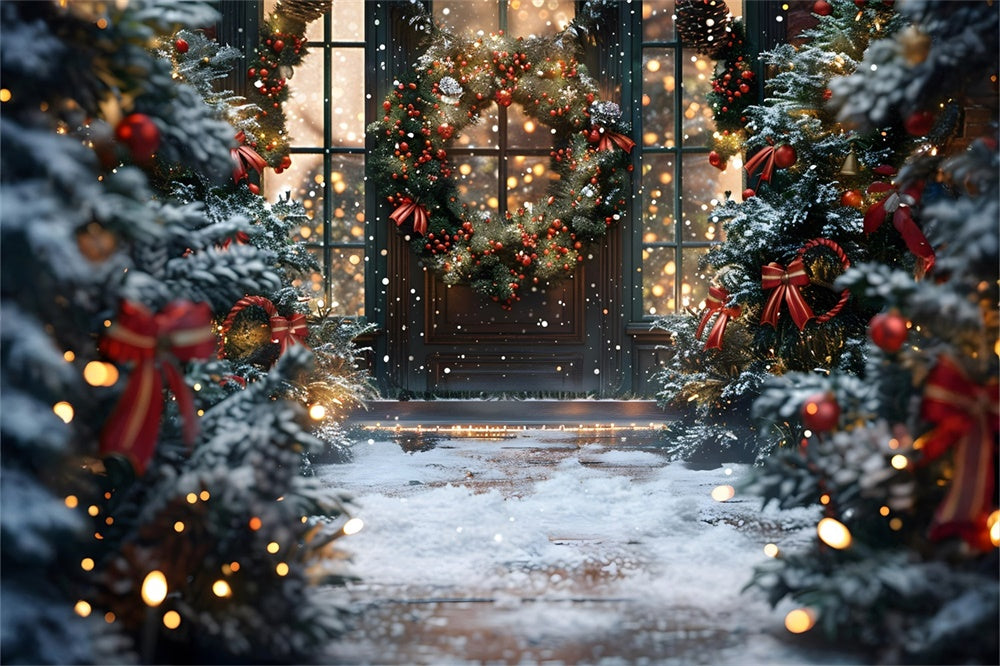 Christmas Enchanted Winter Pathway Backdrop RR8-180