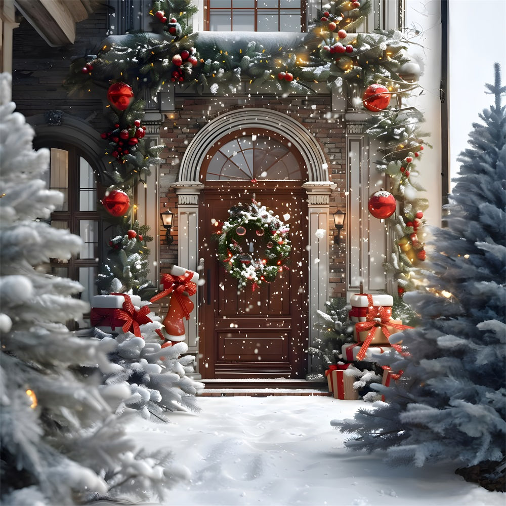 Christmas Festive Home Entrance Gifts Backdrop RR8-182