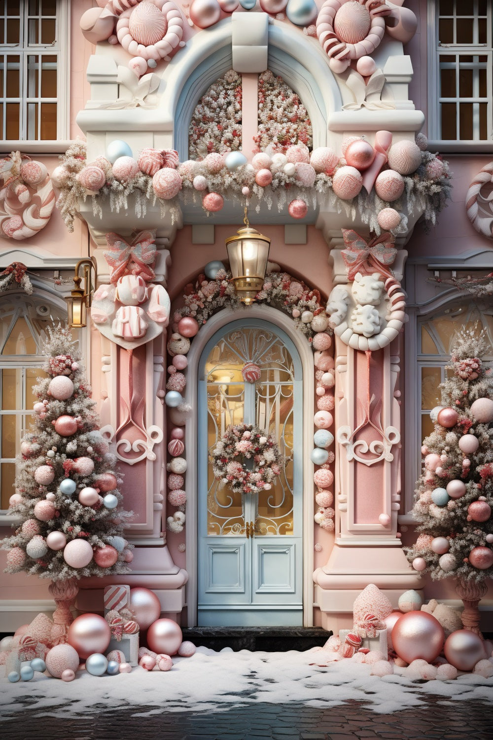 Christmas Whimsical Candyland Doorway Backdrop RR8-190