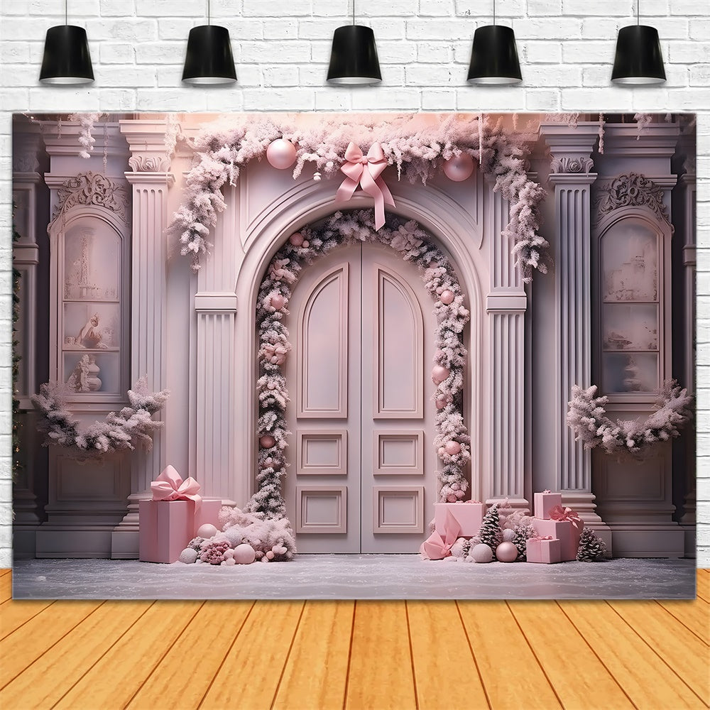 Christmas Elegant Pink Archway Backdrop RR8-193