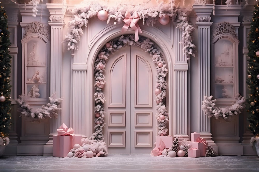 Christmas Elegant Pink Archway Backdrop RR8-193