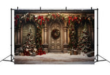 Christmas Festive Red Ribbon Backdrop RR8-194