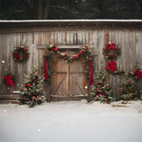 Christmas Cozy White Porch Backdrop RR8-201