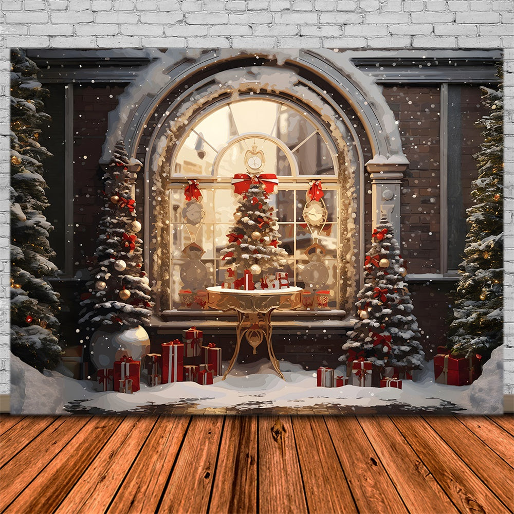 Christmas Elegant White Door Backdrop RR8-202