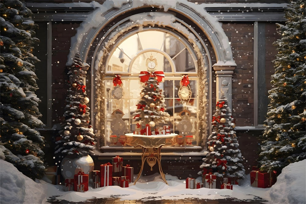 Christmas Elegant White Door Backdrop RR8-202