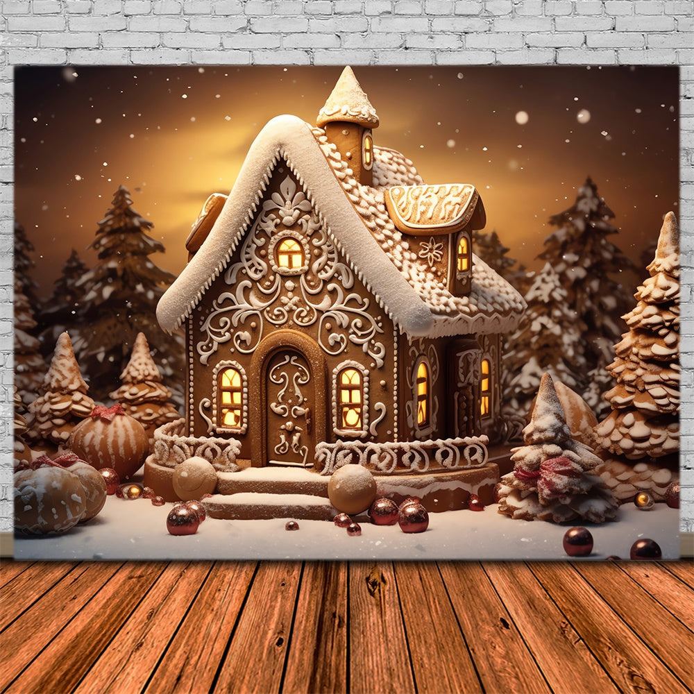 Christmas Enchanted Winter Barn Backdrop RR8-207