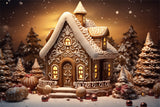 Christmas Enchanted Winter Barn Backdrop RR8-207