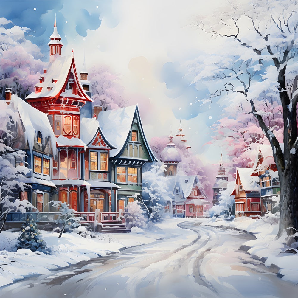 Christmas Gingerbread House Wonderland Backdrop RR8-209