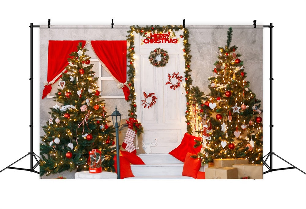 Merry Christmas Ambiance Decorative Backdrop RR8-221