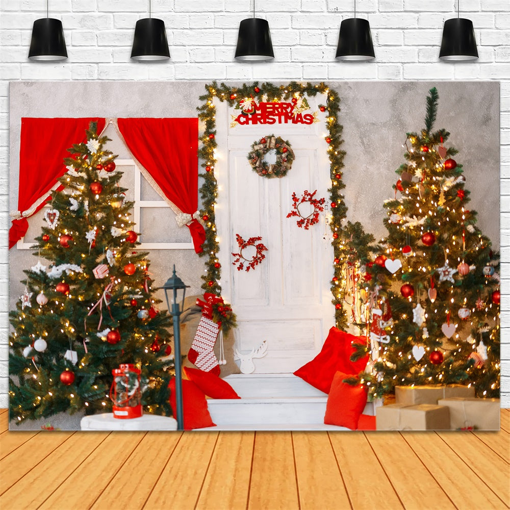 Merry Christmas Ambiance Decorative Backdrop RR8-221