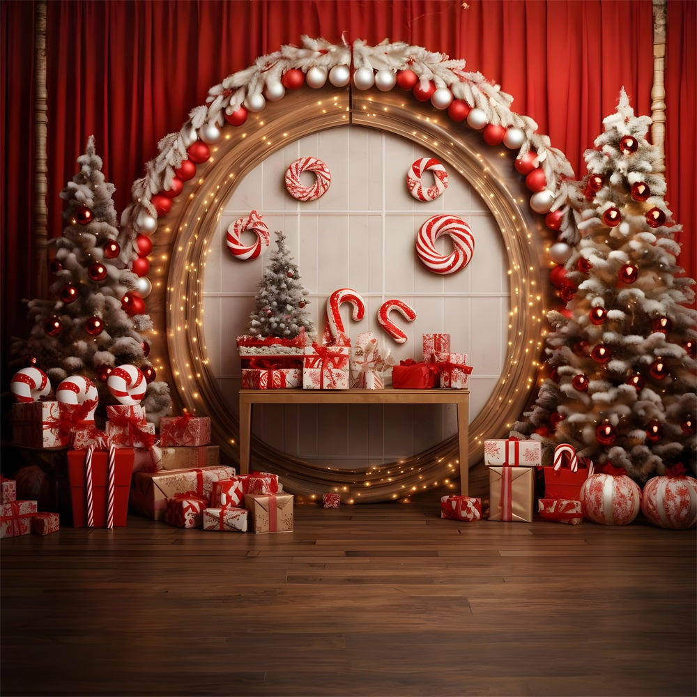 Christmas Festive Candy Cane Wonderland Backdrop RR8-228