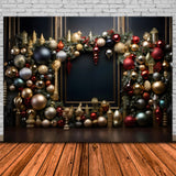 Christmas Elegant Ornaments Garland Backdrop RR8-237