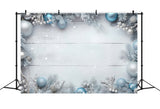 Christmas Frosted Garland White Wood Backdrop RR8-240