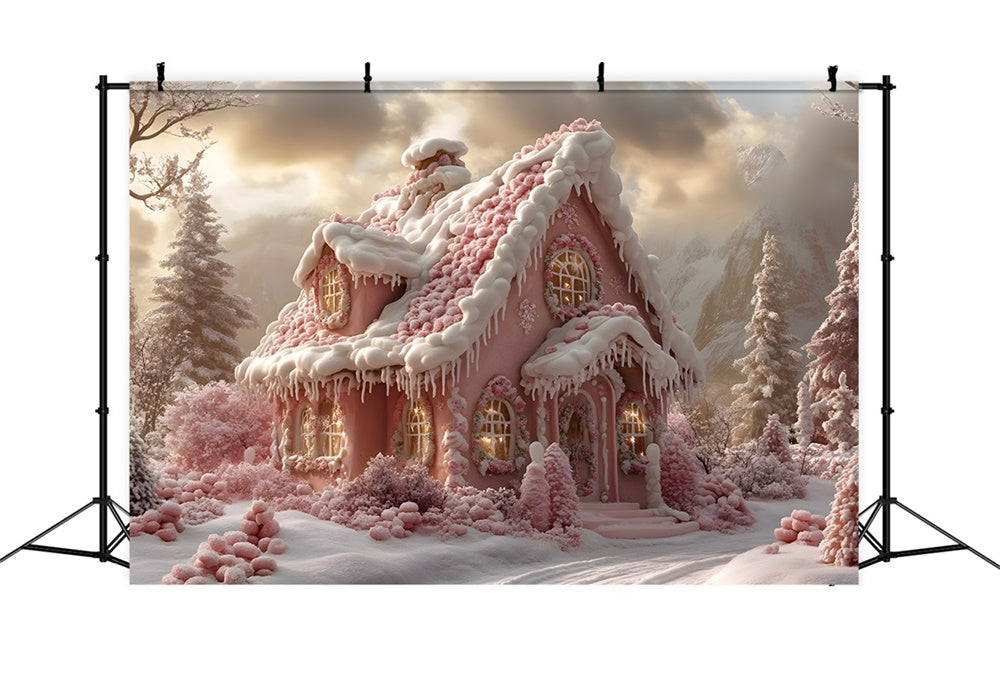 Christmas Gingerbread Cottage Treats Backdrop RR8-246