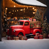 Christmas Red Truck Winter Wonderland Backdrop RR8-249