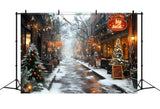 Christmas Festive Winter Street Sale Backdrop RR8-256