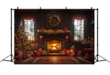 Christmas Grand Room Sparkling Tree Backdrop RR8-260