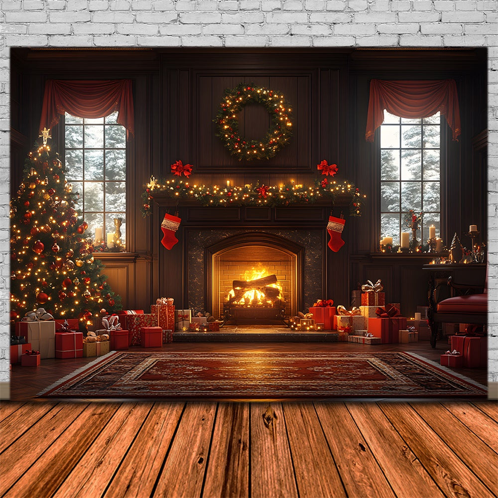 Christmas Grand Room Sparkling Tree Backdrop RR8-260