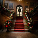 Christmas Grand Staircase Garland Backdrop RR8-265