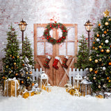 Christmas Forest Twinkling Lights Backdrop RR8-270