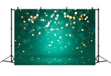 Christmas Green Snowflake Spotlight Backdrop RR8-274