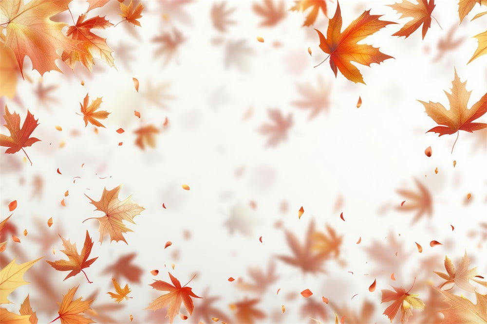 Autumn Leaves Falling Over Light Floor Backdrop RR8-279