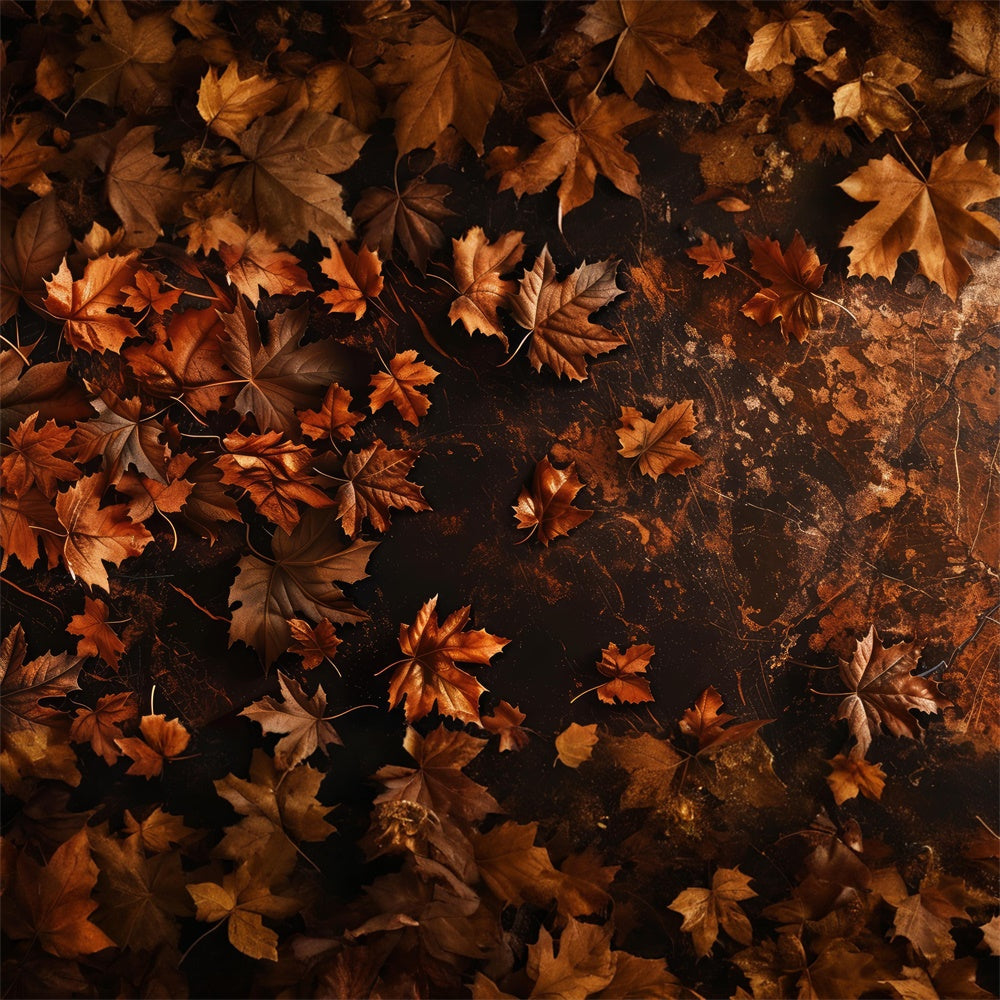 Rustic Ground Scattered Leaves Floor Backdrop RR8-285