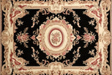 Black and Pink Rose Pattern Carpet Floor Backdrop RR8-301