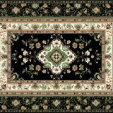 Black and Green Floral Carpet Floor Backdrop RR8-303