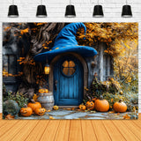 Witch House Autumn Pumpkins Backdrop RR8-307