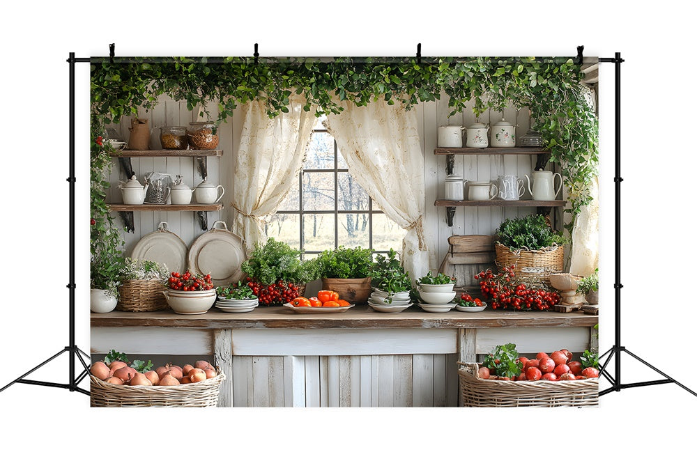 Fall Harvest Kitchen Photography Backdrop RR8-323