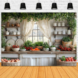 Fall Harvest Kitchen Photography Backdrop RR8-323