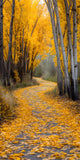 Golden Maple Leaves Sweep Autumn Scenery Backdrop RR8-331