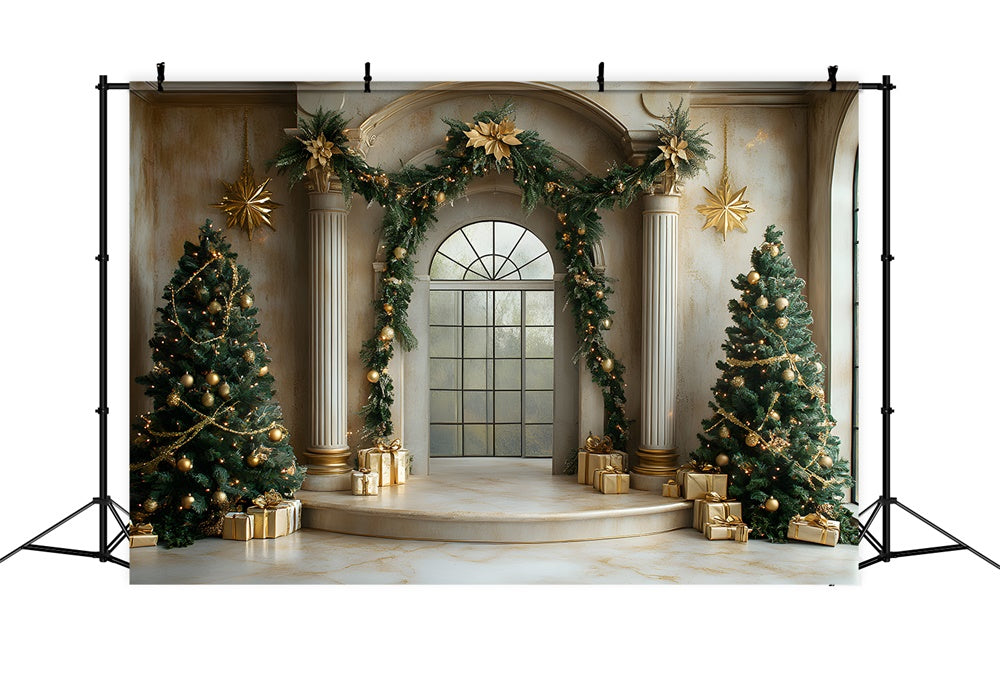 Christmas Garland Decorated Door Backdrop RR8-338