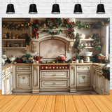 Christmas Kitchen Display Wreath Backdrop RR8-344